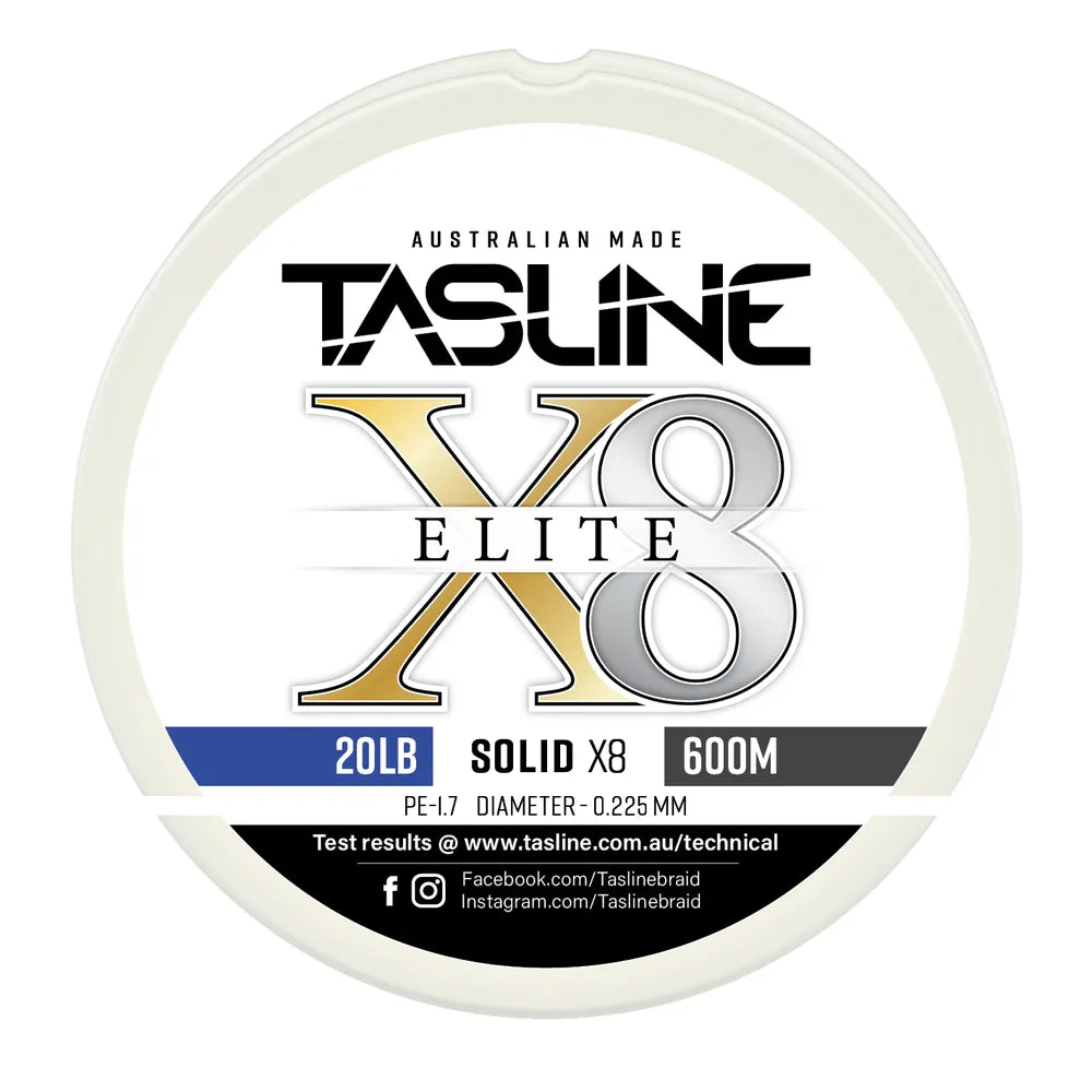Tasline X8 Solid Elite Braid 20lb 600m