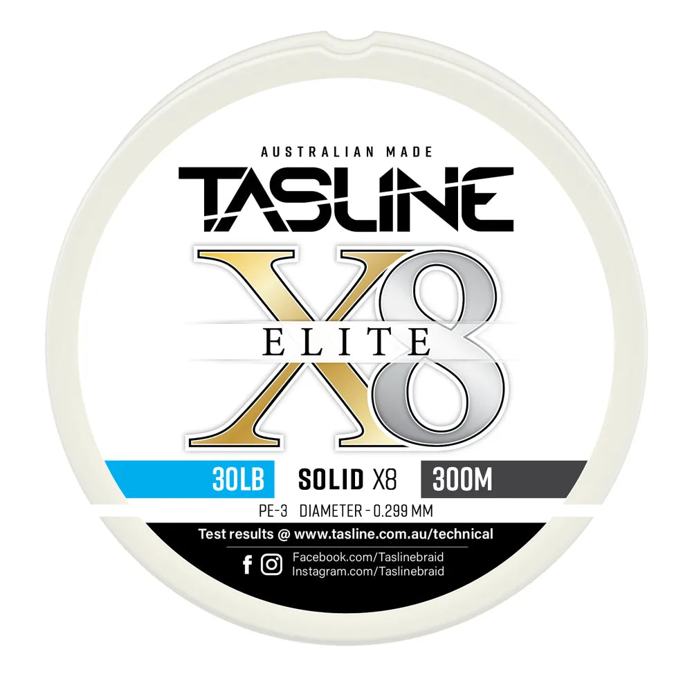 Tasline X8 Solid Elite Braid 30lb 300m