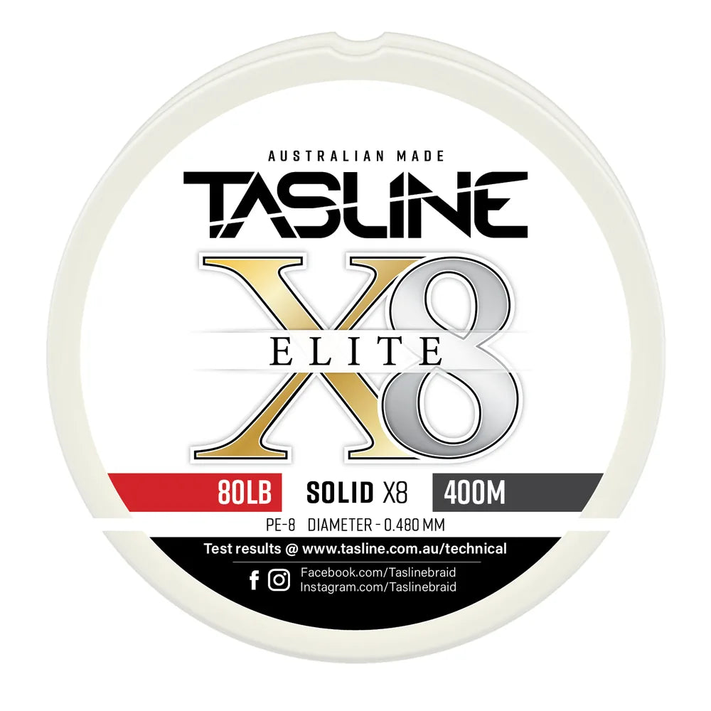 Tasline X8 Solid Elite Braid 80lb 400m