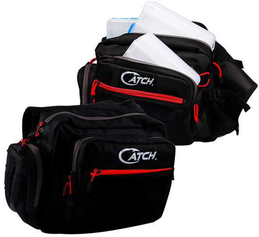 CATCH FISHING 3 COMPARTMENT TACKLE SHOULDER BAG + FREE $50 VALUE PACK! - King Jigs